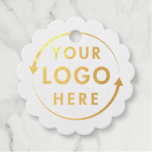 Your Logo Gold or Silver Foil Gift Tag