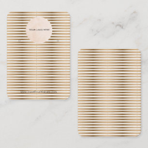 Your Logo Gold Strip Earring Display Card Vertical