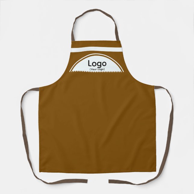 Your Logo Half Sphere Brown Apron (Front)
