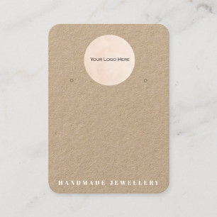 Your Logo Handmade Jewellery Earring Display Card