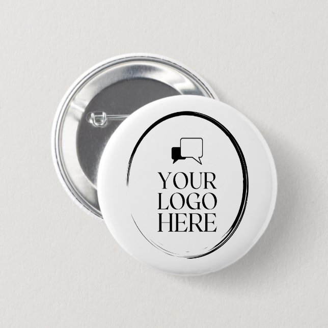 Your Logo Here 6 Cm Round Badge (Front & Back)