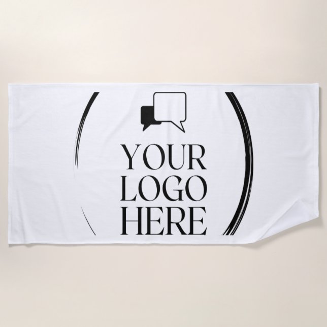 Your Logo Here Beach Towel (Front)