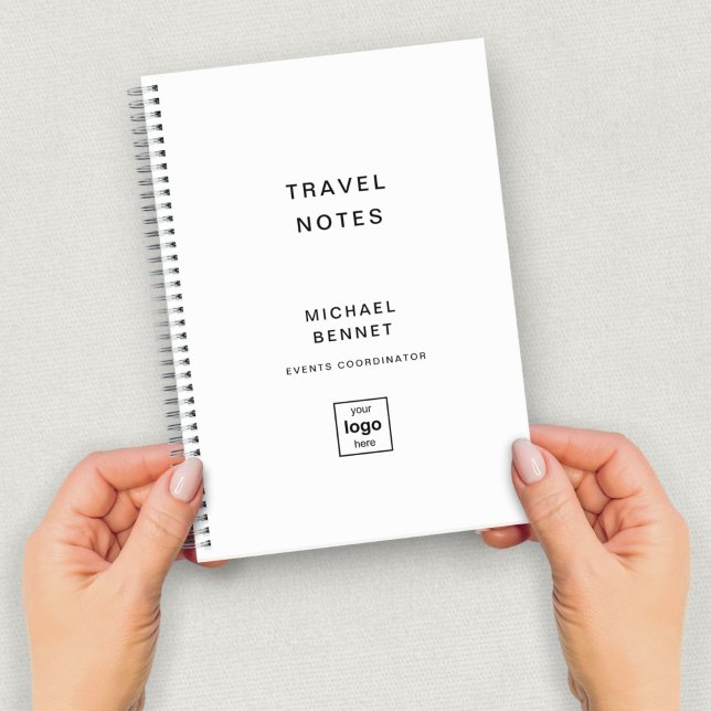 Your Logo Here Black And White Travel Notebook (Your Logo Here Black And White Travel Notebook)