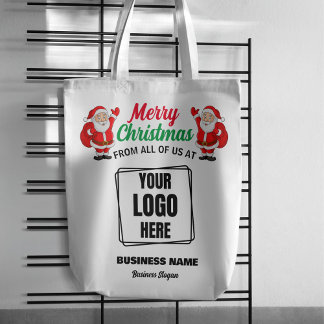 Your Logo Here Branded Promotional Christmas Gift  Tote Bag