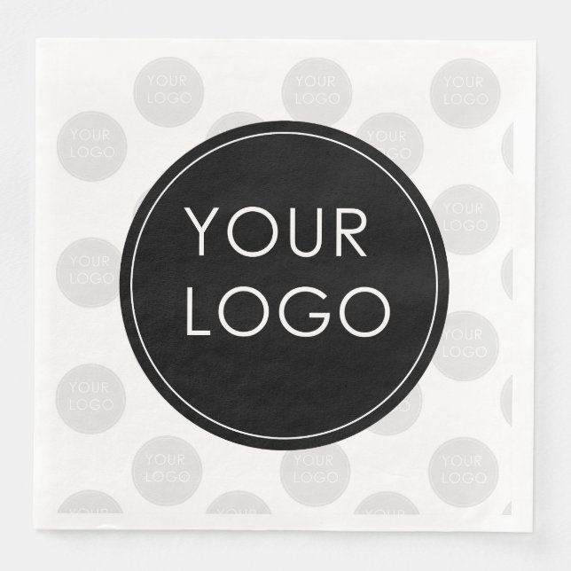 Your Logo Here Business Company Corporate Napkin (Front)