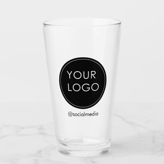Your Logo Here Business Company Corporate Pint Glass (Front)