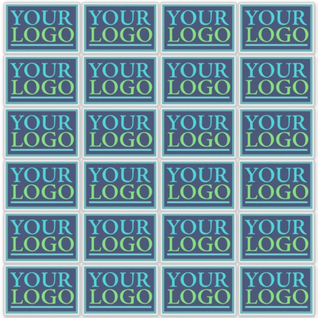 Your Logo Here Business Name Promo DIY 24 Stickers (Front)