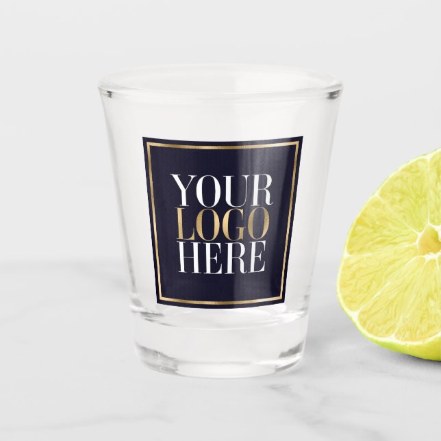 Your Logo Here Business Shot Glass (Front)