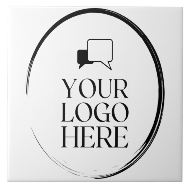 Your Logo Here Ceramic Tile (Front)