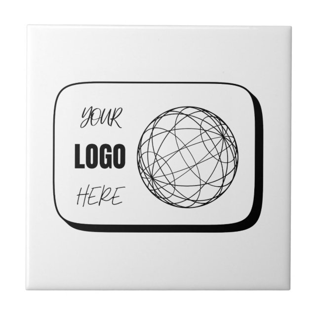 Your Logo Here Ceramic Tile (Front)