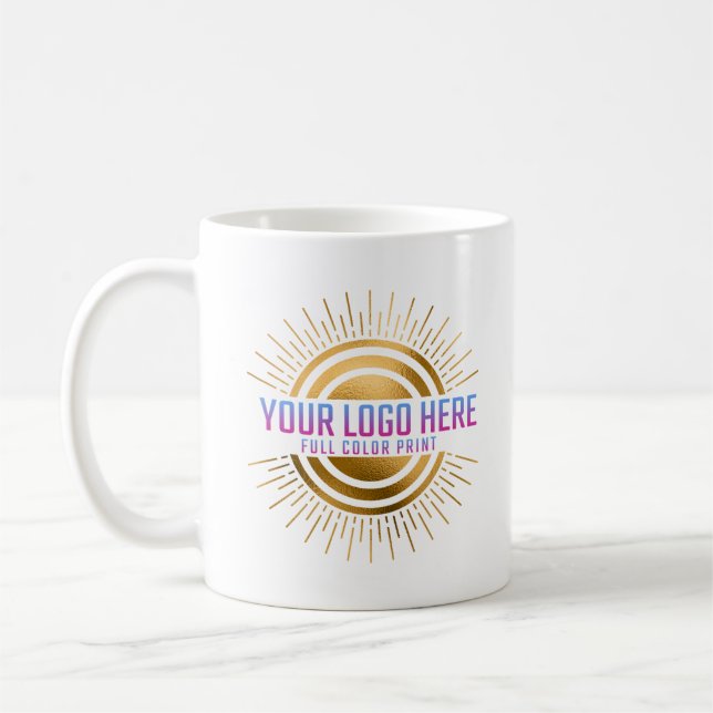 Your Logo Here Colour Coffee Mug (Left)