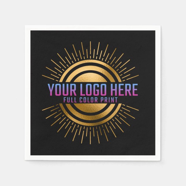Your Logo Here Colour Napkin (Front)