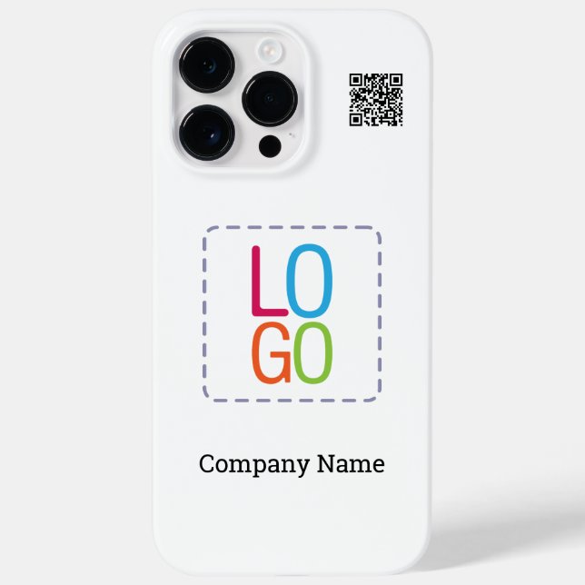 Your Logo Here & Company Name Promotional QR Code Case-Mate iPhone Case (Back)