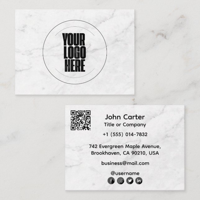 Your Logo Here Custom Business Card (Front/Back)