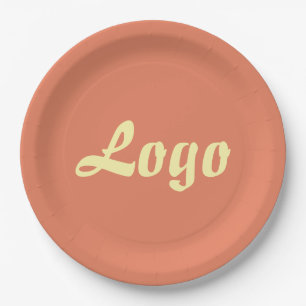 YOUR LOGO HERE CUSTOMIZED NAME AND TEXT PAPER PLATE