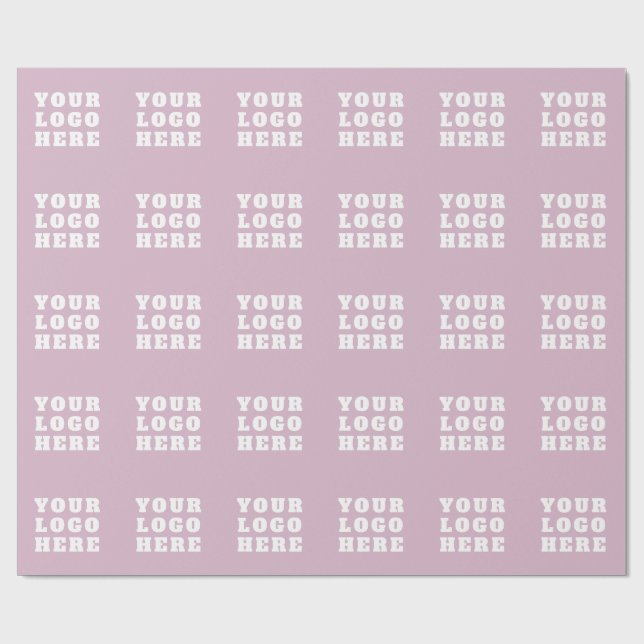 YOUR LOGO HERE CUSTOMIZED NAME SIMPLE STYLISH  WRAPPING PAPER (Flat)