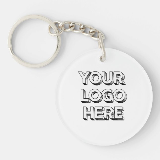 Your Logo Here Groomsmen Gifts Key Ring (Front)