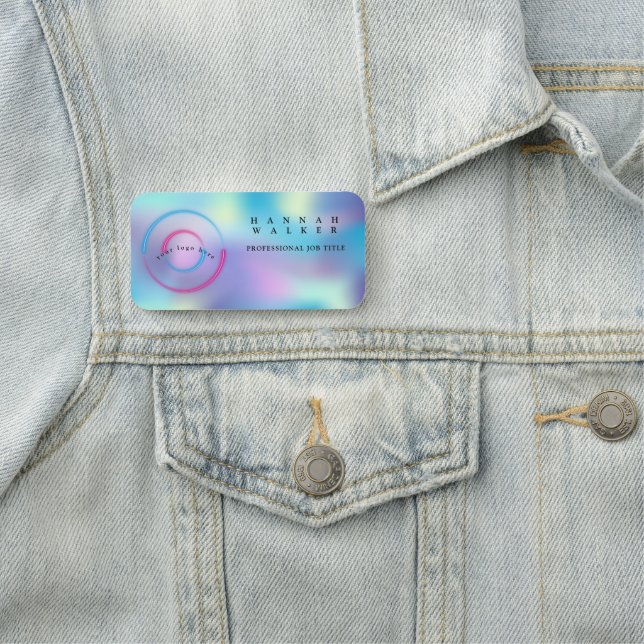 your logo here,holographic colour name tag (In Situ)