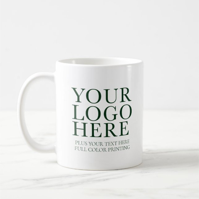 Your Logo Here Image Name Business Company  Coffee Mug (Left)