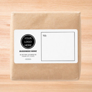 Your Logo Here l Black White Business Shipping