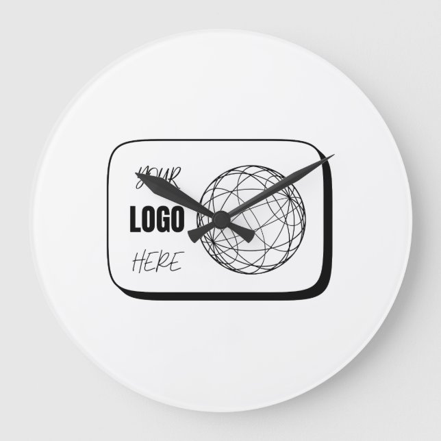 Your Logo Here Large Clock (Front)