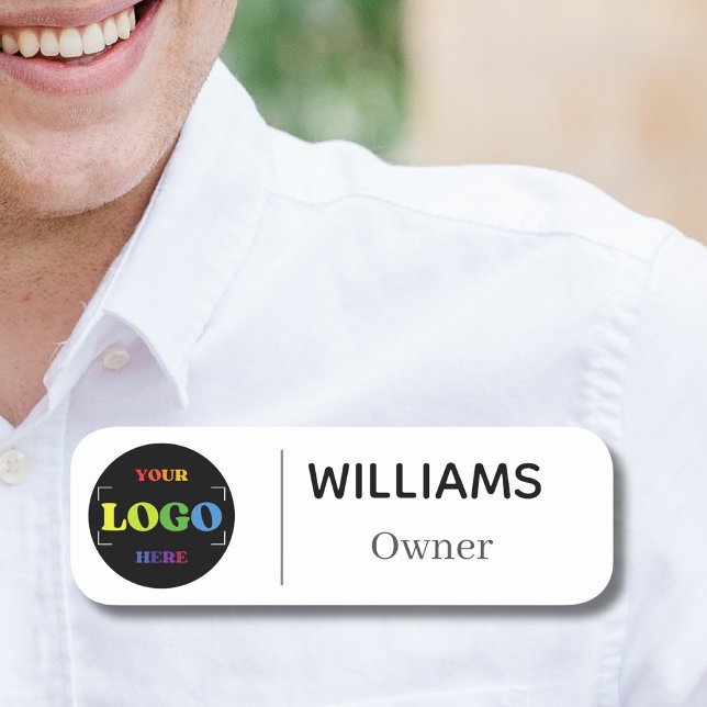 Your Logo Here Magnetic Business Name Tag (Creator Uploaded)