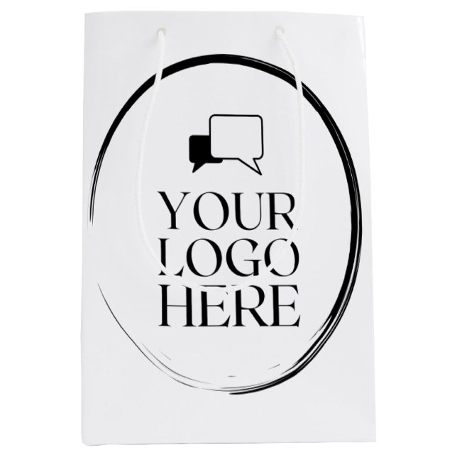 Your Logo Here Medium Gift Bag (Front)