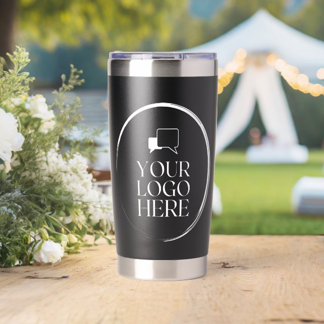 Your Logo Here Modern Insulated Tumbler (Wedding (Rotated))