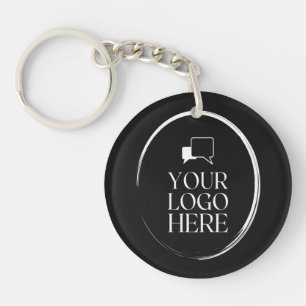 Your Logo Here Modern  Key Ring