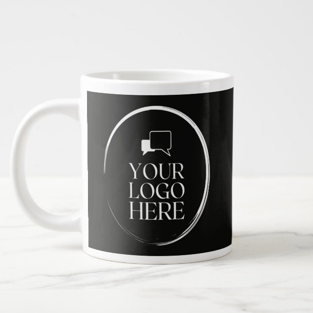 Your Logo Here Modern Large Coffee Mug (Left)