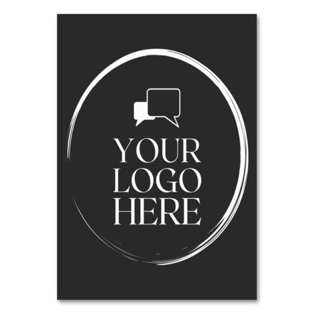Your Logo Here Modern Table Number (Front)