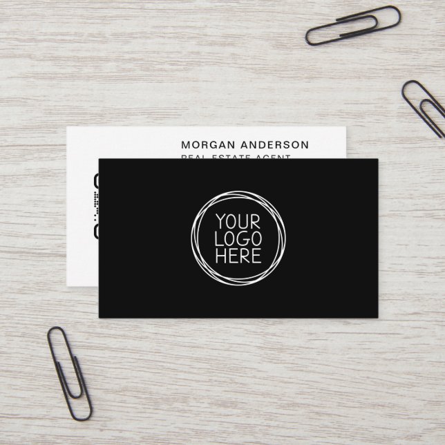 Your Logo Here QR Code Icons Professional Business Card (Front/Back In Situ)