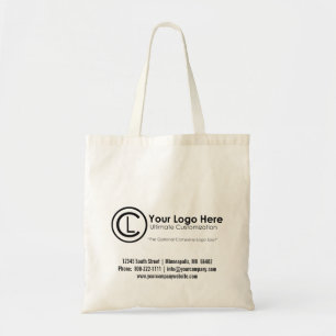 Your Logo Here Simple & Custom Promo Tote Bag