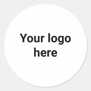 your logo here simple minimal  classic round sticker