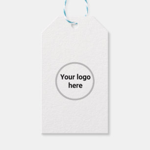 your logo here simple minimal gift tag