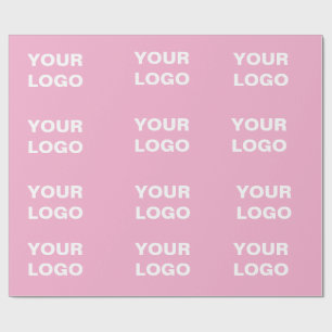 Your Logo Here Simple Stylish Modern Minimal Logo  Wrapping Paper