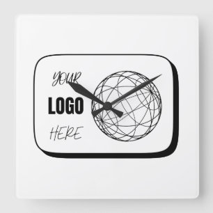 Your Logo Here Square Wall Clock