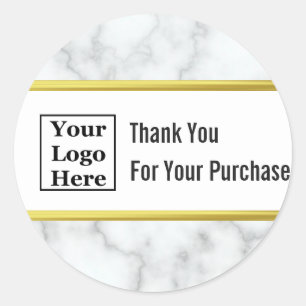 Your Logo Here   Thank You for Your Purchase Classic Round Sticker
