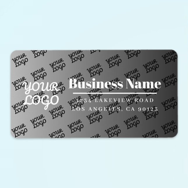 Your Logo Here Tiled White Ombre & Editable Colour Label (Creator Uploaded)