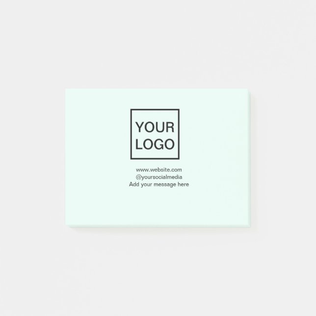 Your logo here white simple minimal yellow lines c post-it notes (Front)