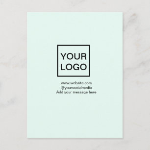Your logo here white simple minimal yellow lines c postcard