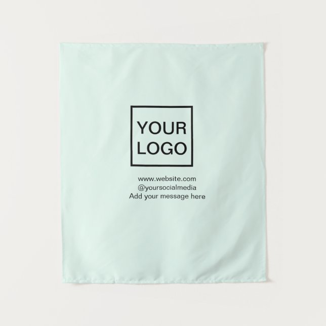 Your logo here white simple minimal yellow lines c tapestry (Front)