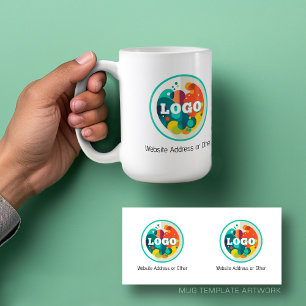 Your Logo Here with Plain Text Below Coffee Mug