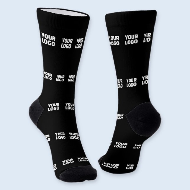 Your Logo | Horizontally Tiled Stripe Pattern  Socks (Creator Uploaded)