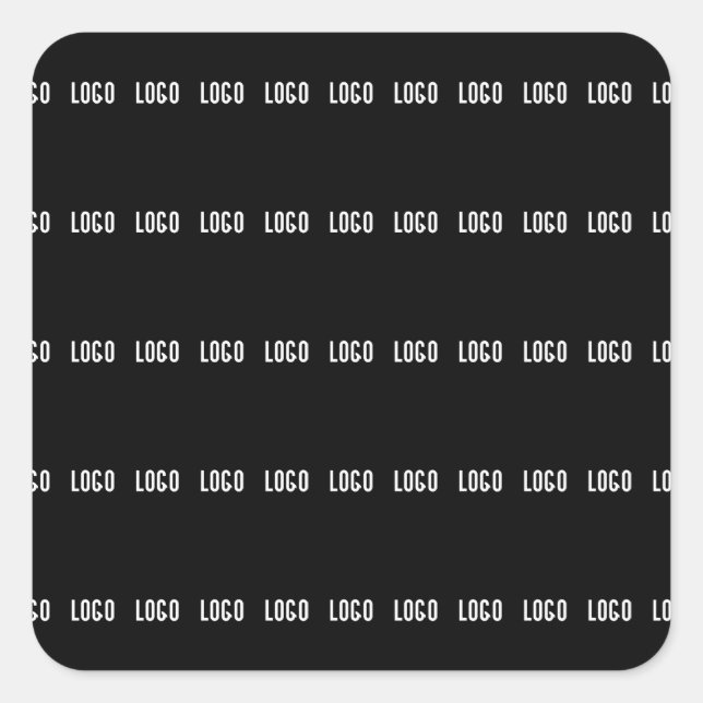 Your Logo | Horizontally Tiled Stripe Pattern  Square Sticker (Front)