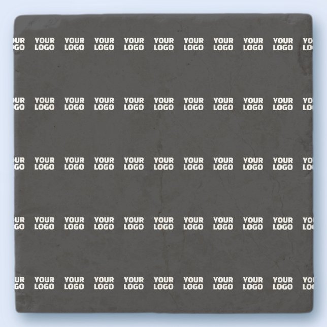 Your Logo | Horizontally Tiled Stripe Pattern  Stone Coaster (Creator Uploaded)