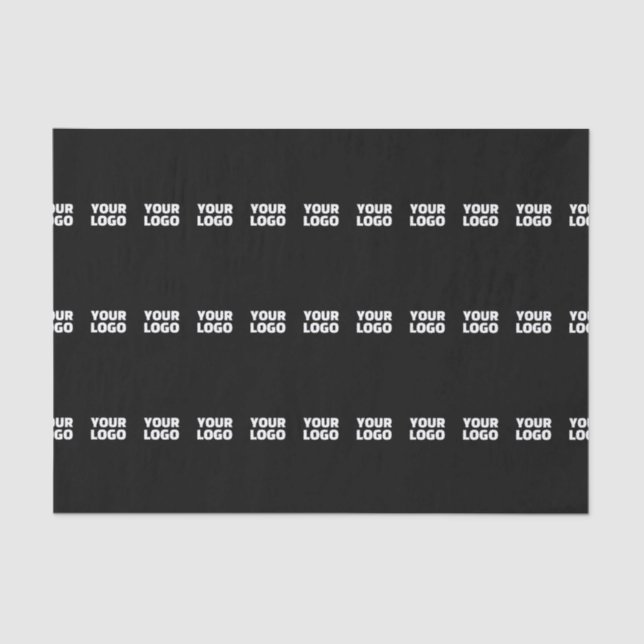 Your Logo | Horizontally Tiled Stripe Pattern  Tissue Paper (Front)