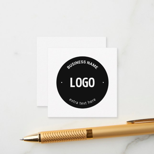 Your Logo, Image or Design & Editable Text Enclosure Card (Front/Back In Situ)
