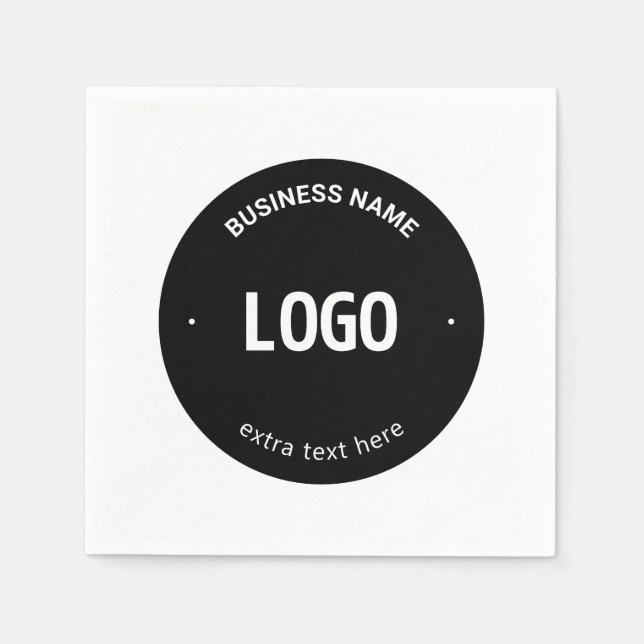 Your Logo, Image or Design & Editable Text Napkin (Front)