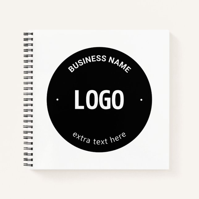 Your Logo, Image or Design & Editable Text Notebook (Front)